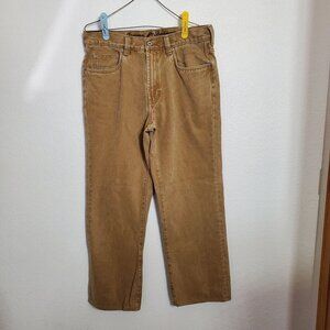Tommy Bahama Mens Jeans Classic Fit khaki Brown Jeans actual size 34x29.